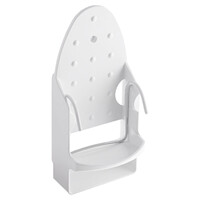 Organizador para plancha y tabla de planchar color blanco con ganchos de hierro. Importaci&oacute;n.
